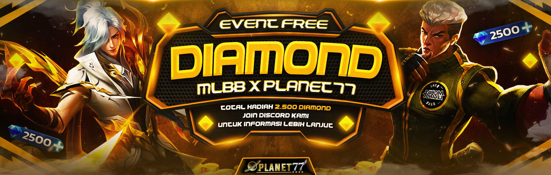 💎EVENT FREE DIAMOND MLBB X PLANET77💎